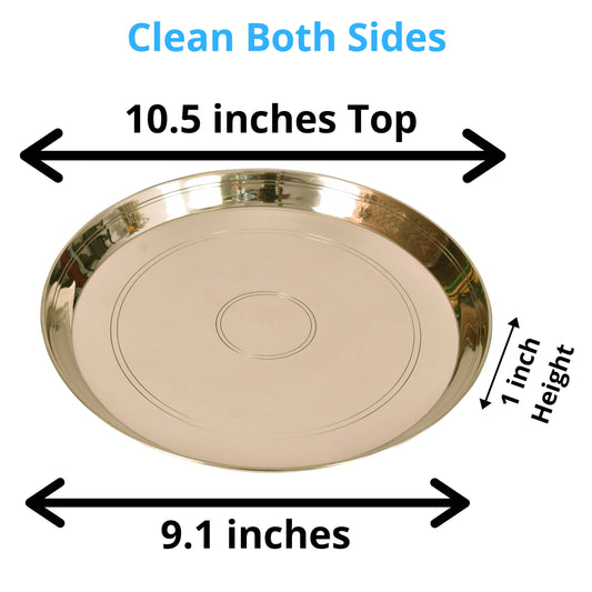 Kansa Thali Dinner set 10.5" inches