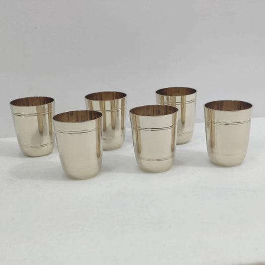 Pure Kansa Tumbler / Glass Set of 6 Glasses